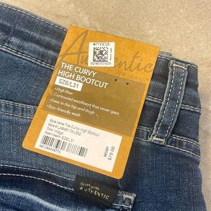 NWT Authentic Silver Jeans SZ8/L31 THE CURVY HIGH BOOTCUT
